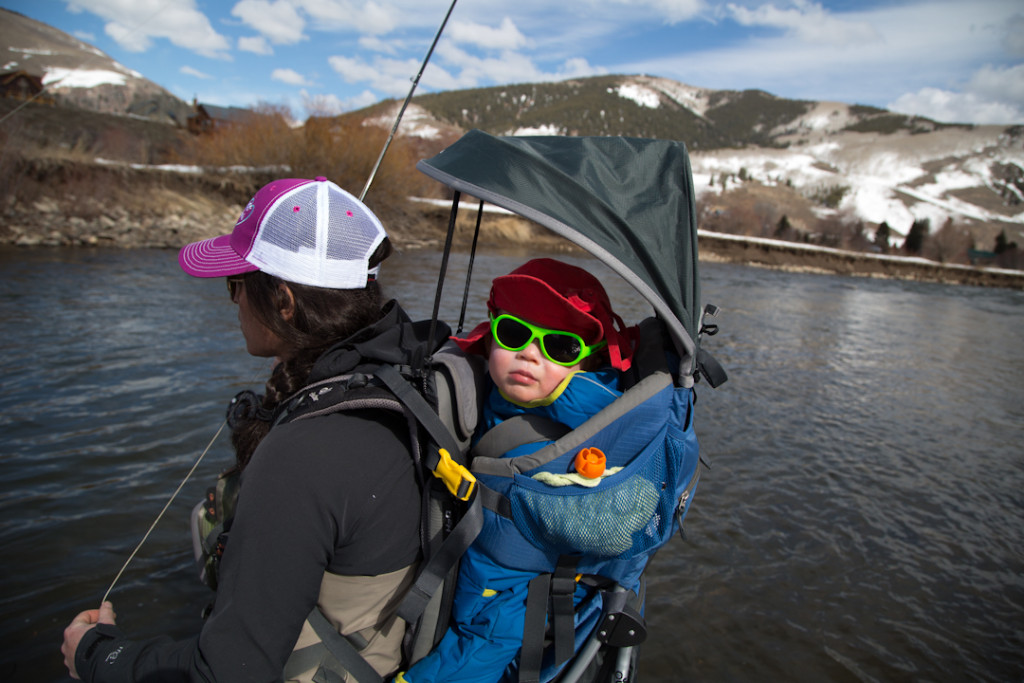 Trout fishing the East River in Crested Butte.