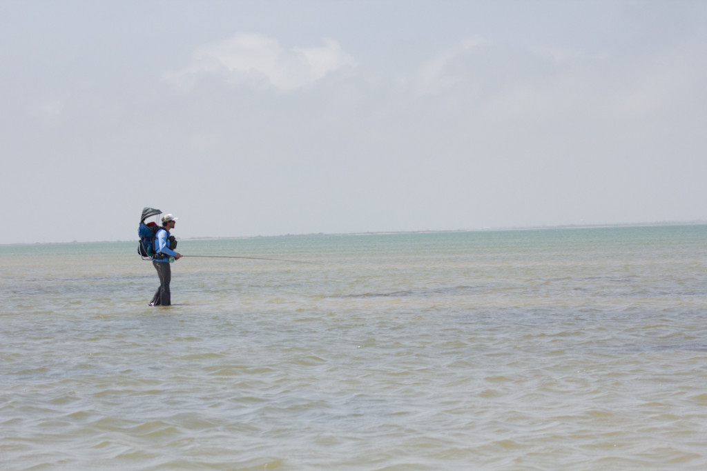 George helping me look for redfish.